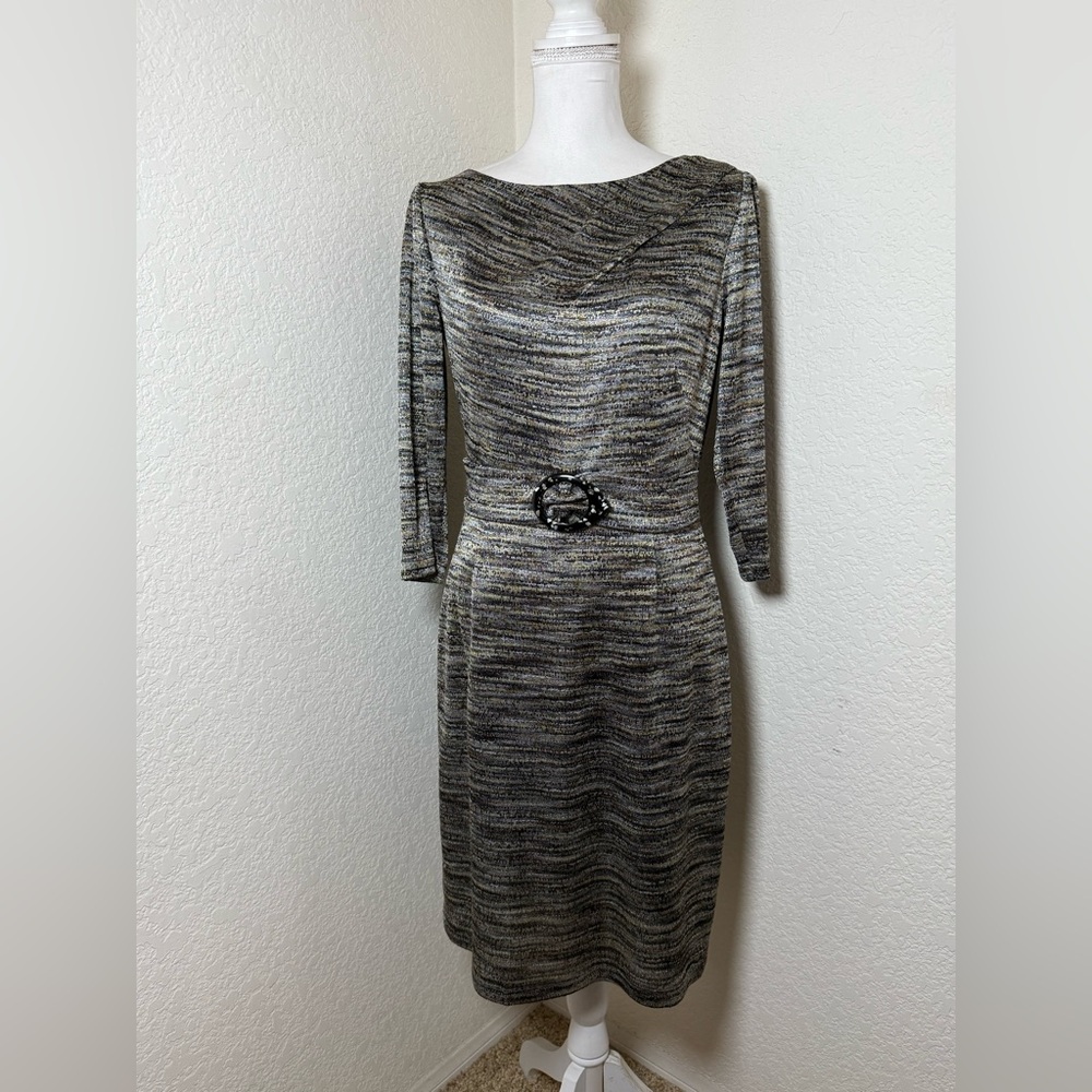 David Meister midi buckle dress size 10